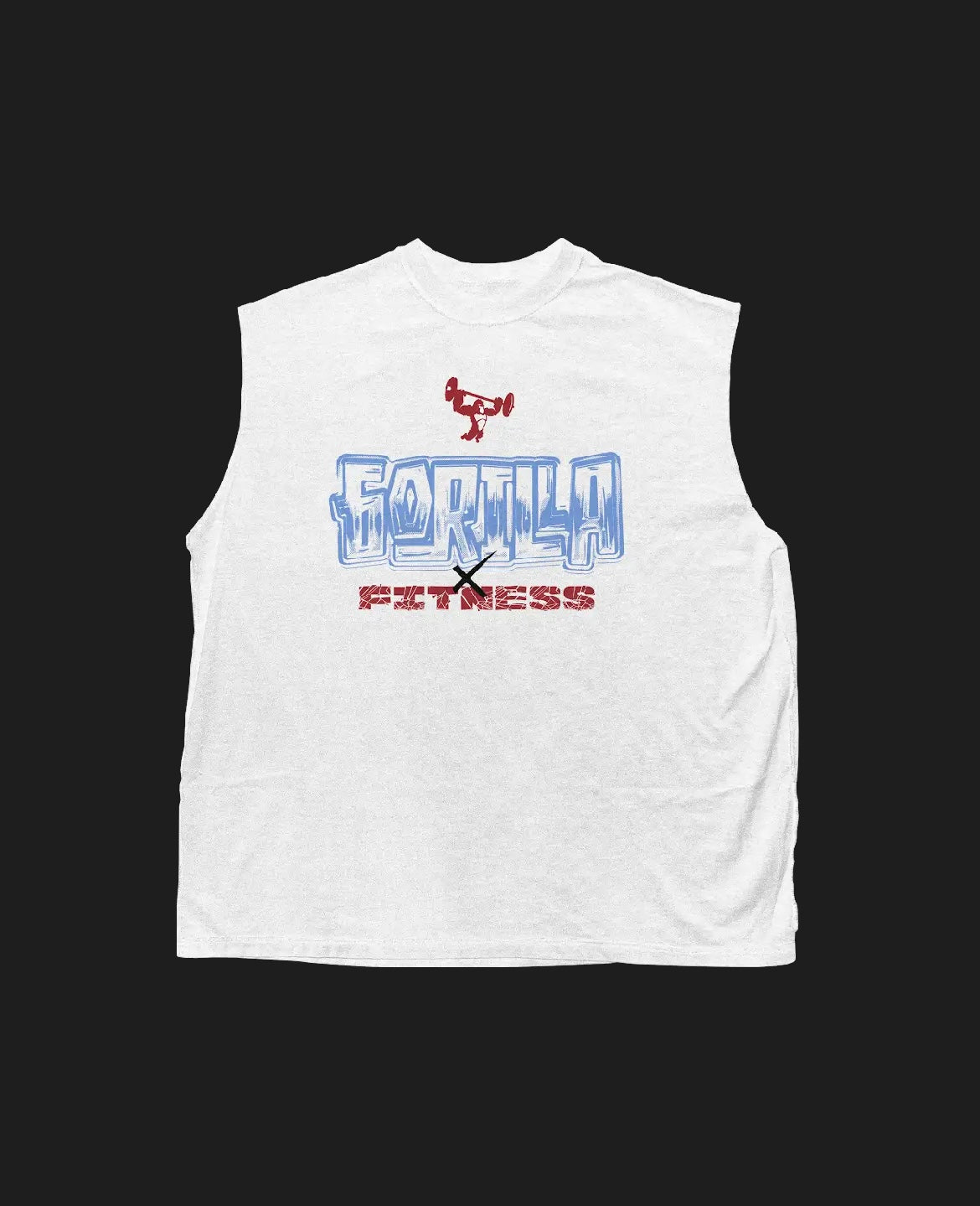Gorilla X Fitness White Sleeveless Muscle T