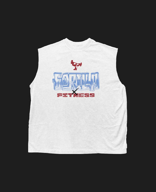 Gorilla X Fitness White Sleeveless Muscle T